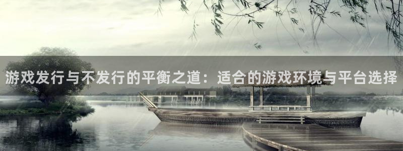 im电竞官网注册平台登录入口：游戏发行与不发行的平衡之道：适合的游戏环境与平台选择
