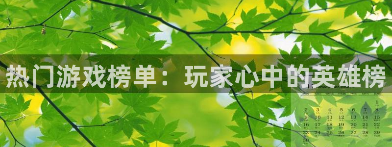 im电竞子经理人：热门游戏榜单：玩家心中的英雄榜